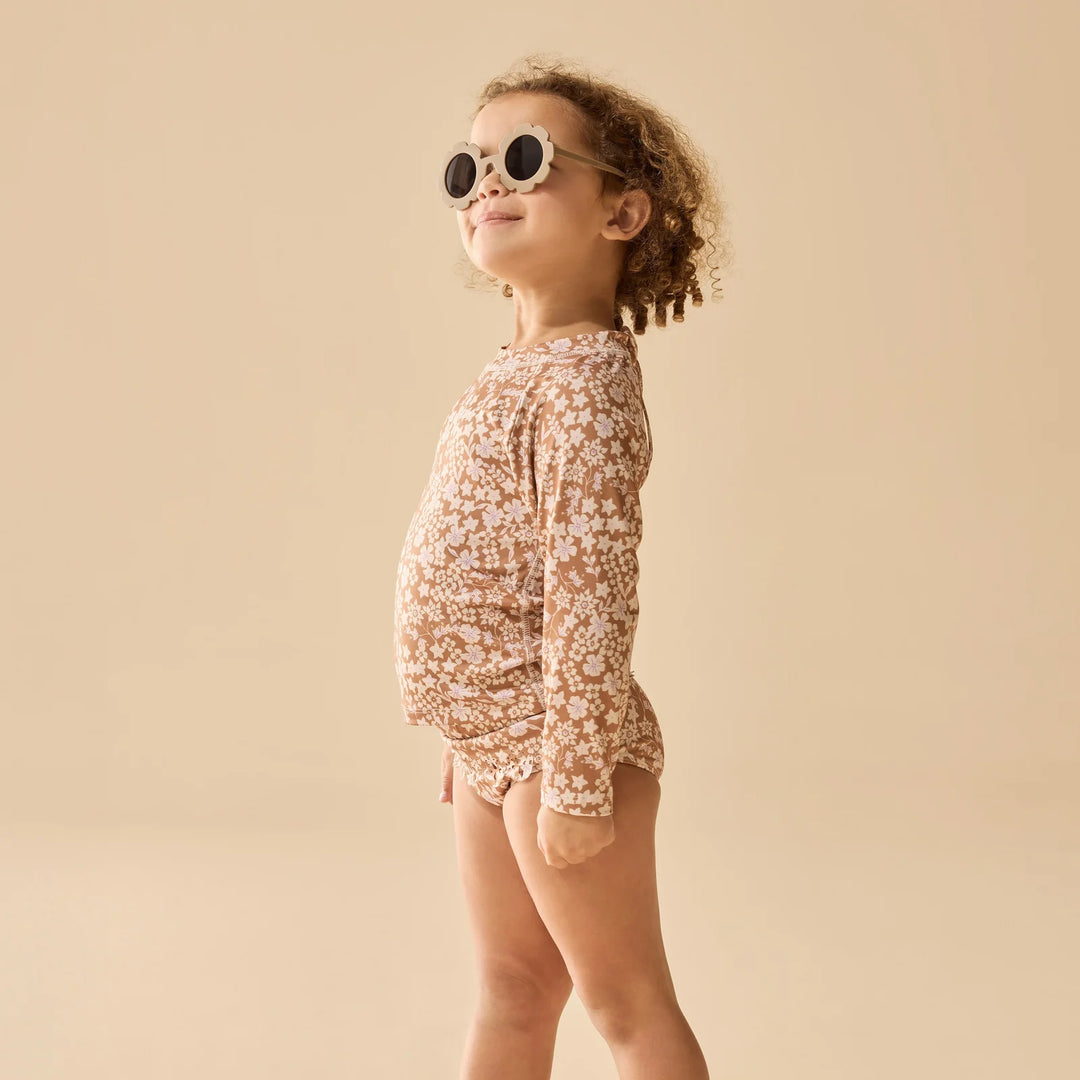 Hazel Floral Cutwork Rashie Swimset