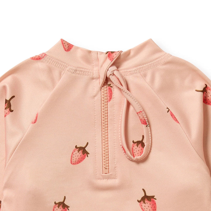 Strawberry Kisses Cutwork Rashie Swimset