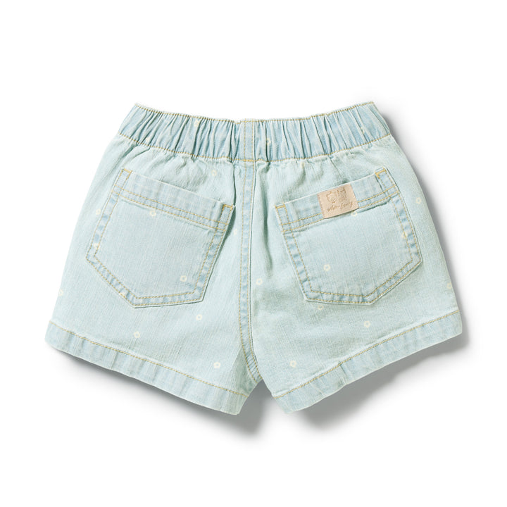 Ditsy Daisy Organic Denim Short | Wilson & Frenchy