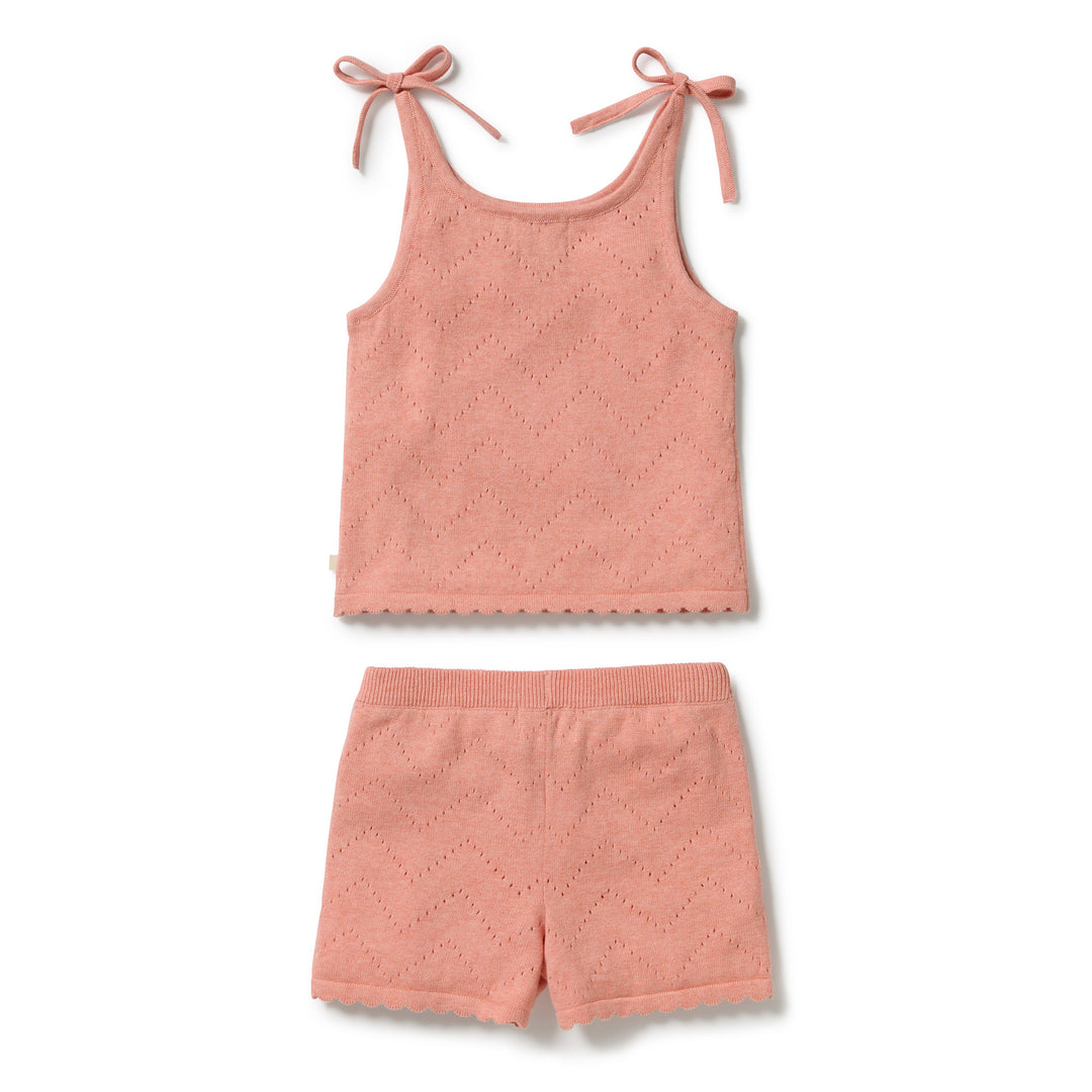 Petal Pink Knitted Pointelle Set | Wilson & Frenchy