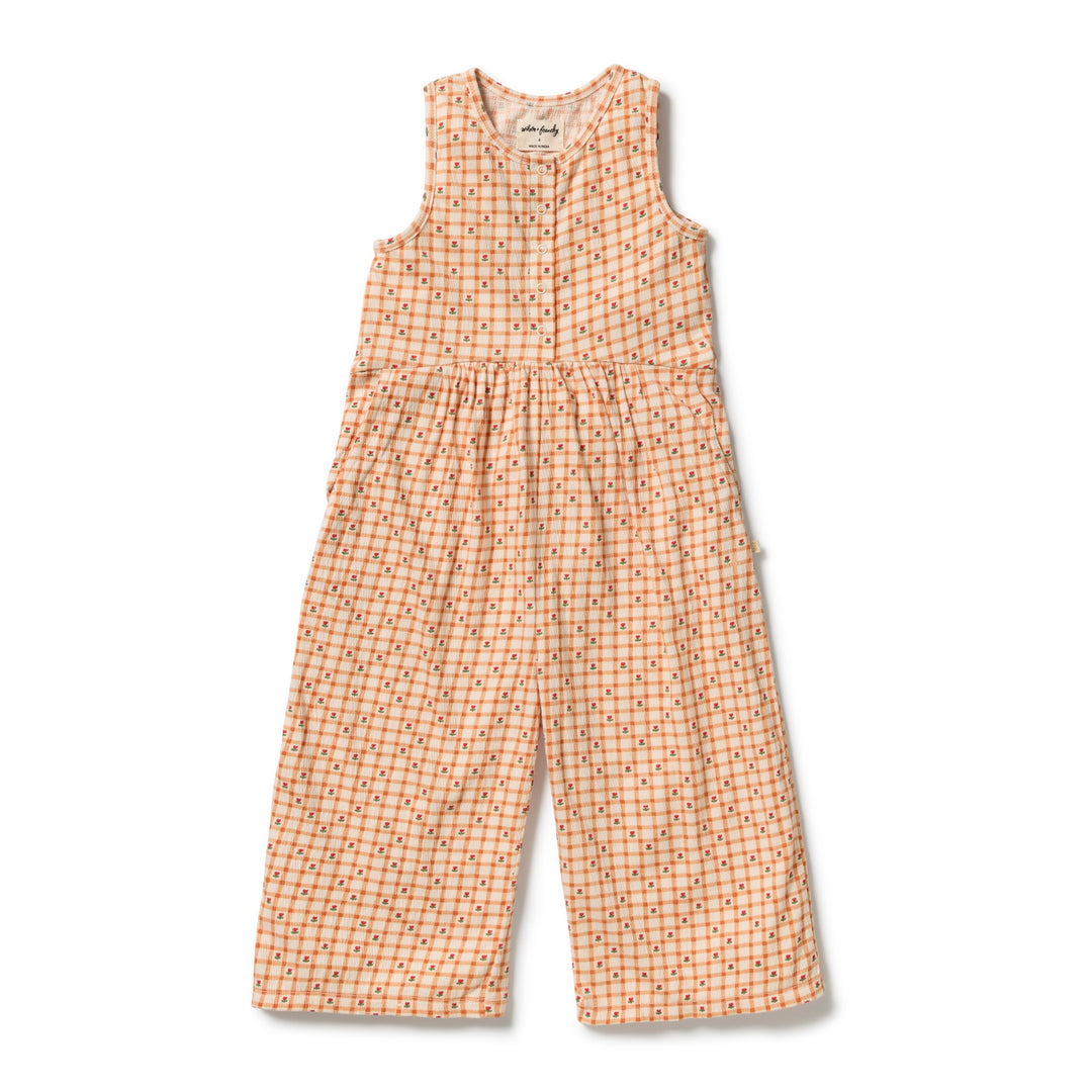 Checkerberry Crinkle Jumpsuit | Wilson & Frenchy