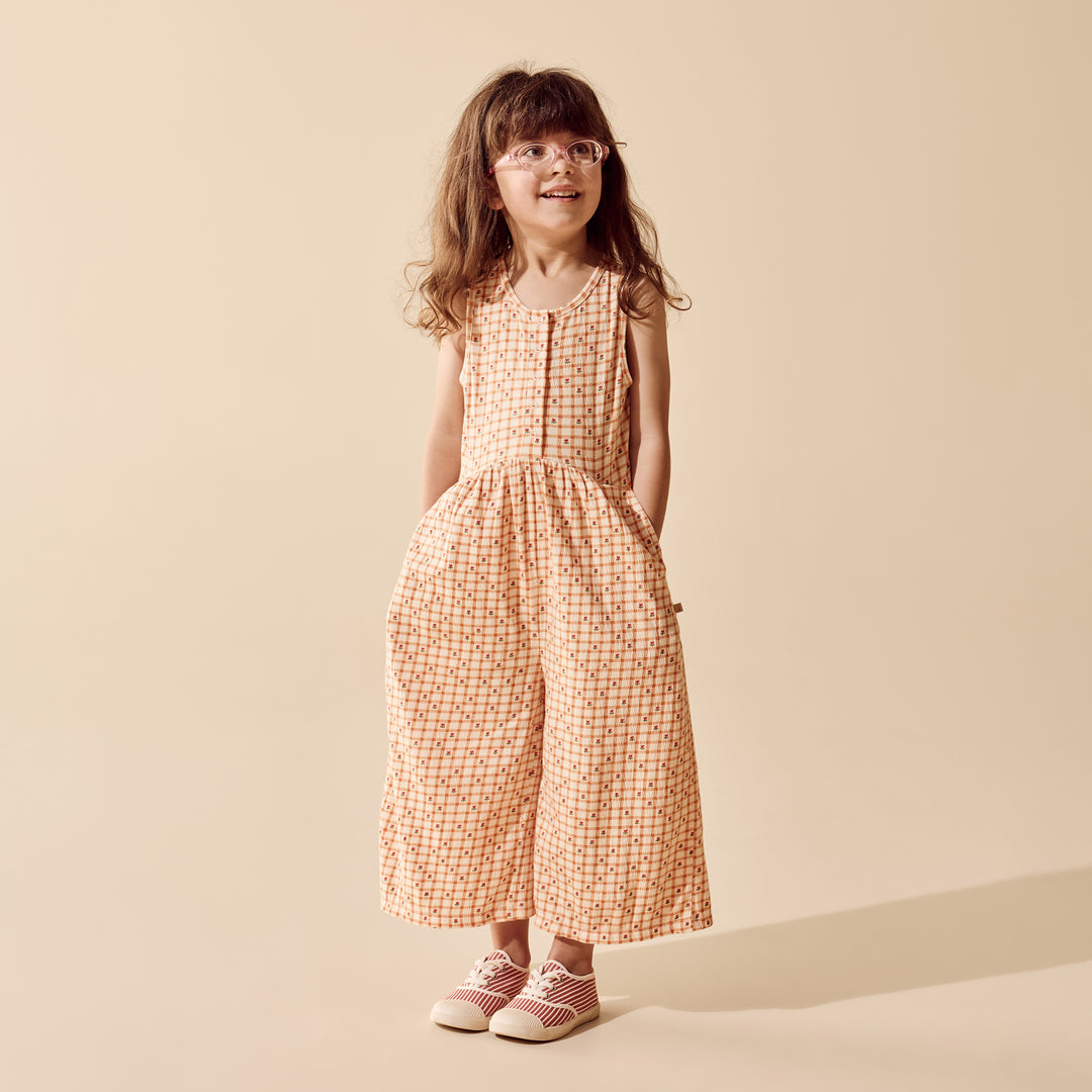 Checkerberry Crinkle Jumpsuit | Wilson & Frenchy