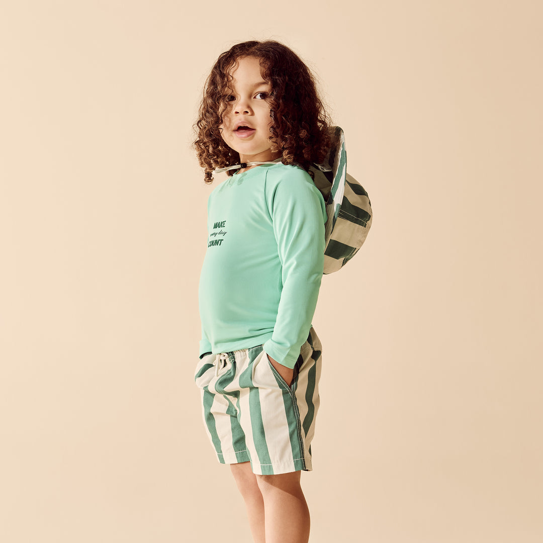 Lagoon Stripe Swim Board Short | Wilson & Frenchy