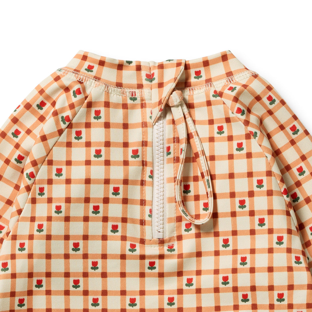 Checkerberry Cutwork Rashie Swimset | Wilson & Frenchy
