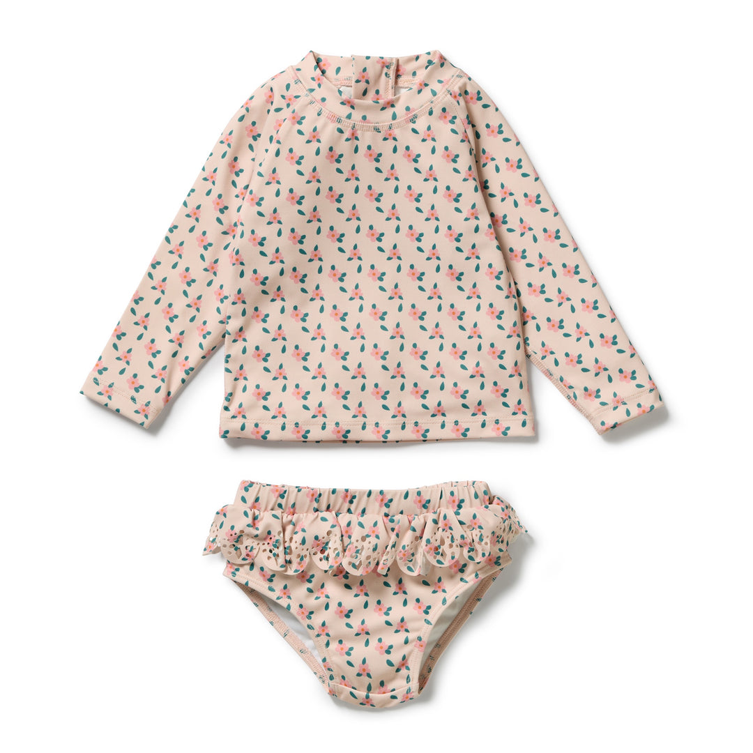 Little Blossom Cutwork Rashie Swimset | Wilson & Frenchy