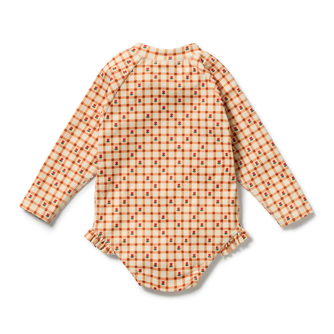 Checkerberry Long Sleeved Swimsuit | Wilson & Frenchy