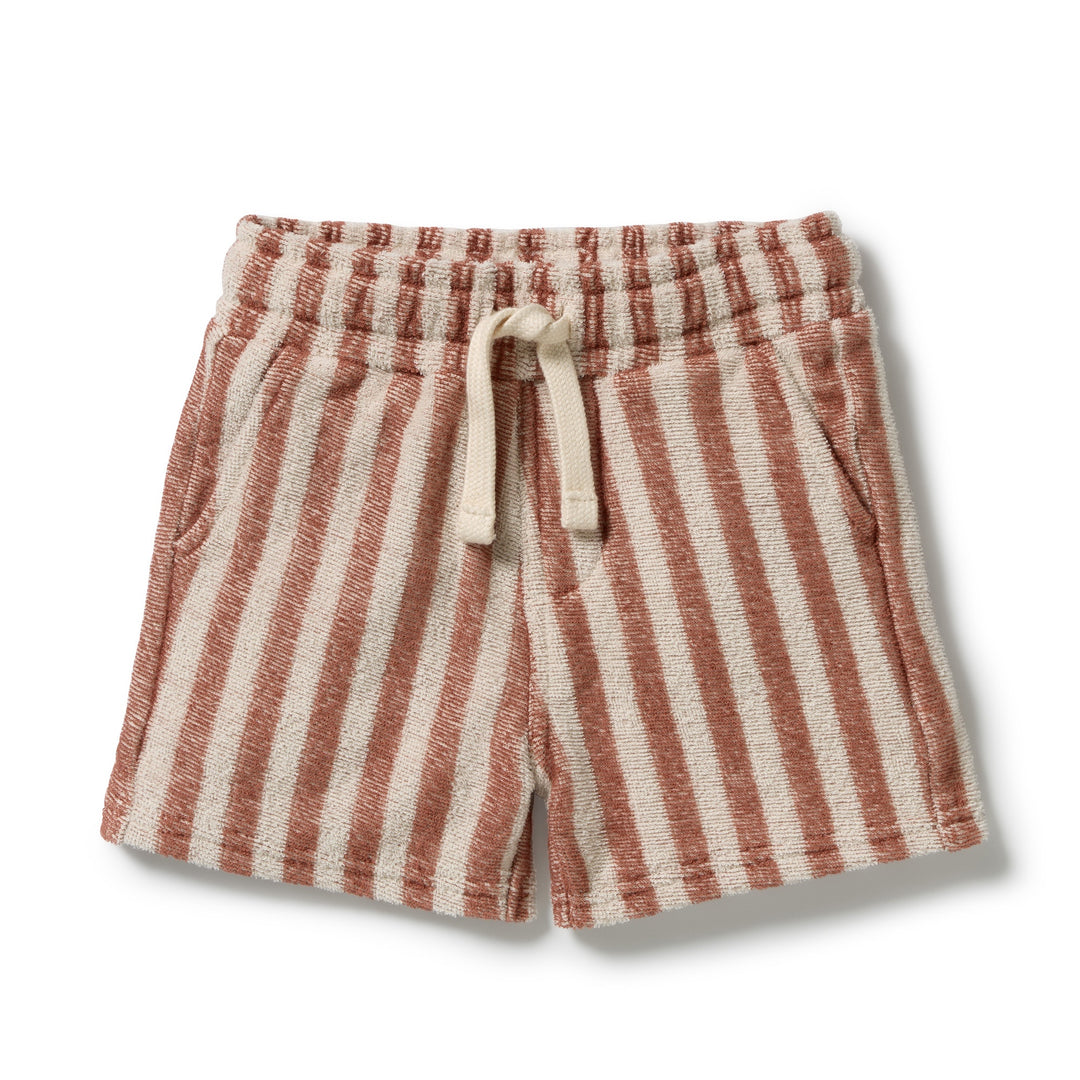 Cherry Cola Stripe  Terry Short | Wilson & Frenchy