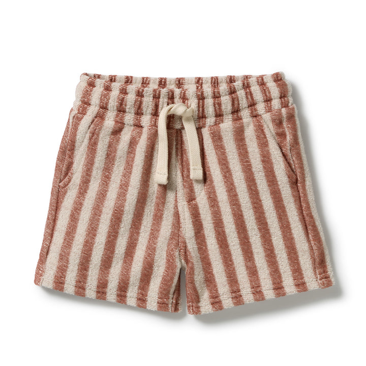 Cherry Cola Stripe  Terry Short | Wilson & Frenchy