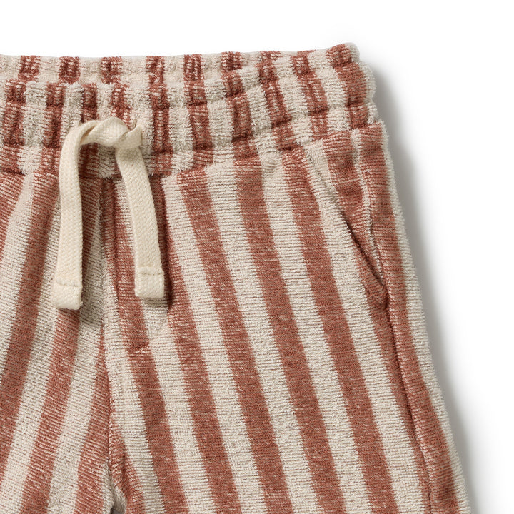Cherry Cola Stripe  Terry Short | Wilson & Frenchy