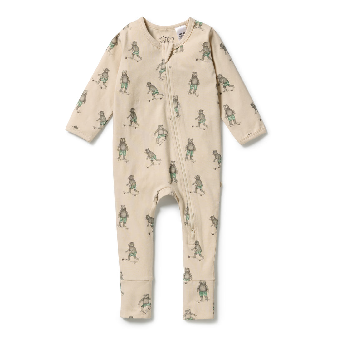 Skater Club Zipsuit with Feet | Wilson & Frenchy