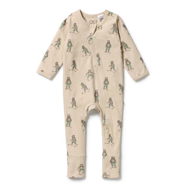 Skater Club Zipsuit with Feet | Wilson & Frenchy