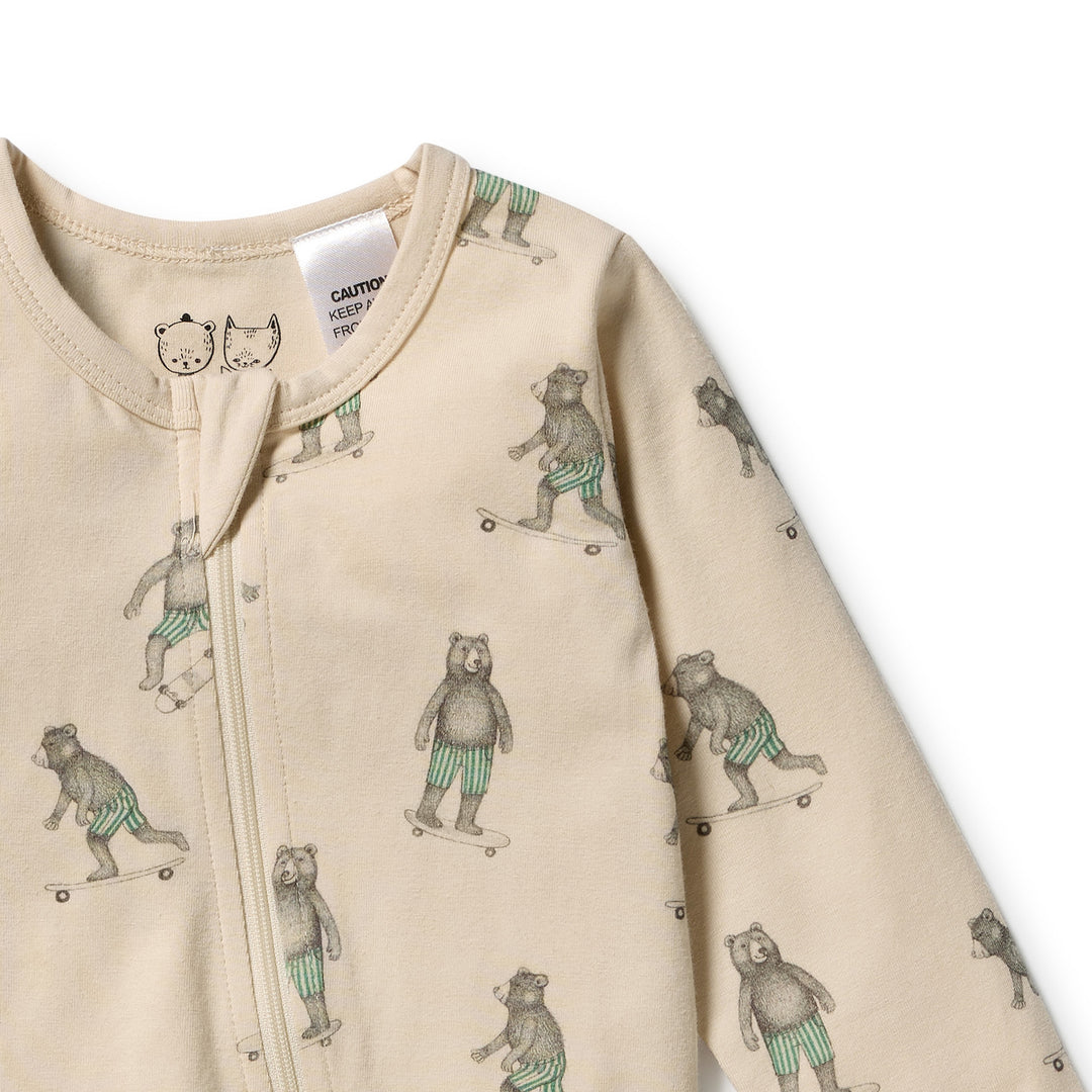 Skater Club Zipsuit with Feet | Wilson & Frenchy