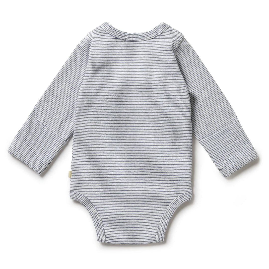Stripe Rain Drop Rib Kimono Bodysuit | Wilson & Frenchy