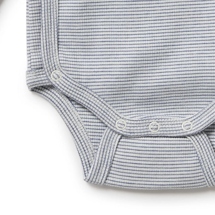 Stripe Rain Drop Rib Kimono Bodysuit | Wilson & Frenchy