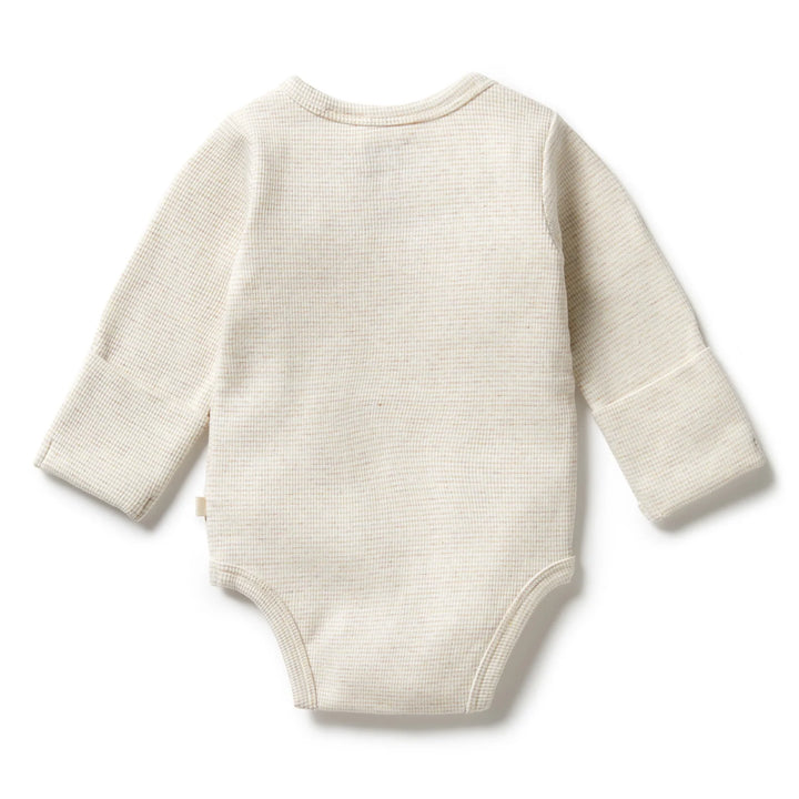 Stripe Oatmeal Rib Kimono Bodysuit | Wilson & Frenchy