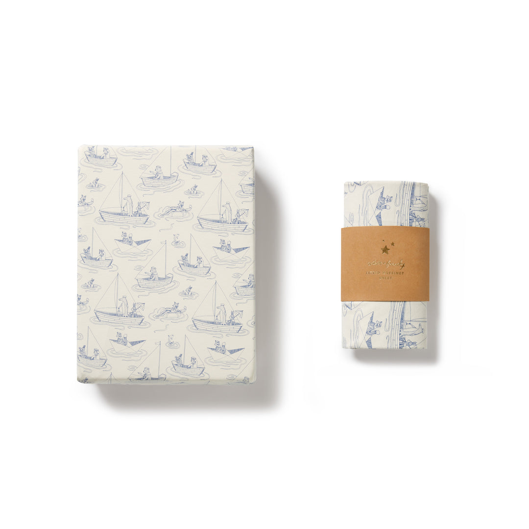 Sail Away Organic Bassinet Sheet