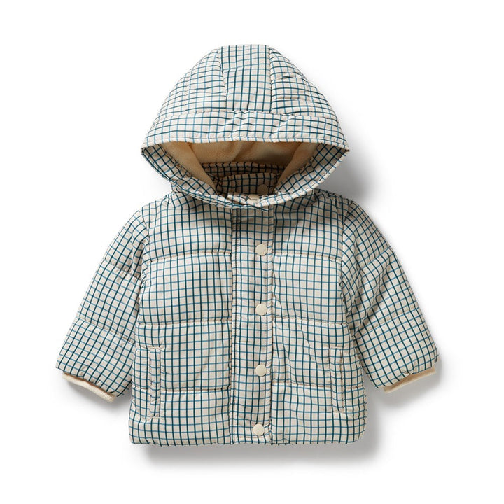 Fern Check Puffer Jacket