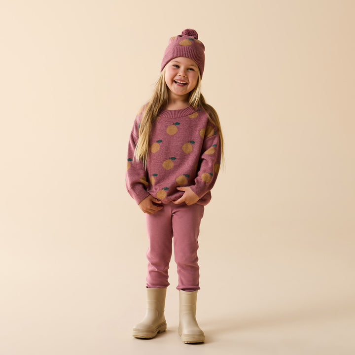 Clementine Organic Knitted Jacquard Hat