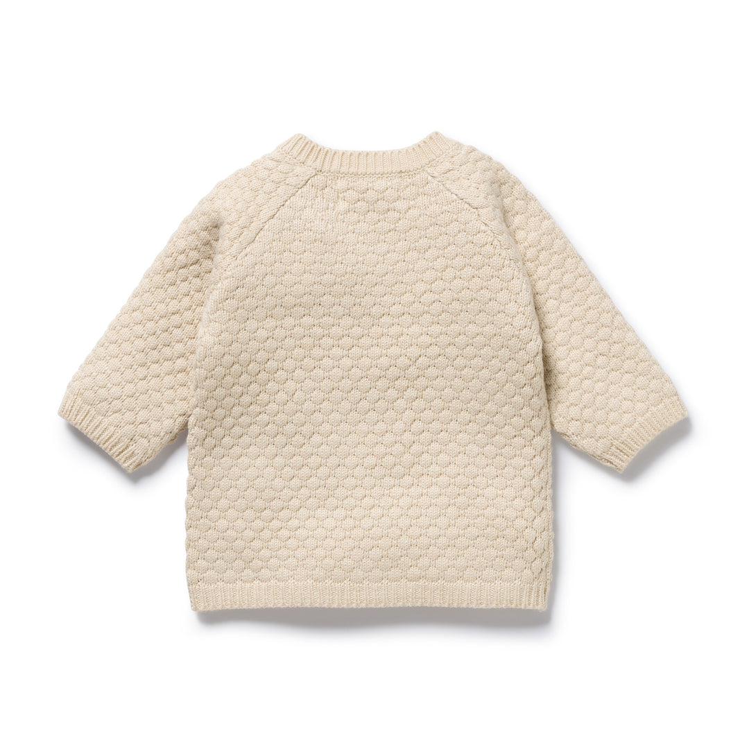 Cream Organic Knitted bubble Kimono Cardigan