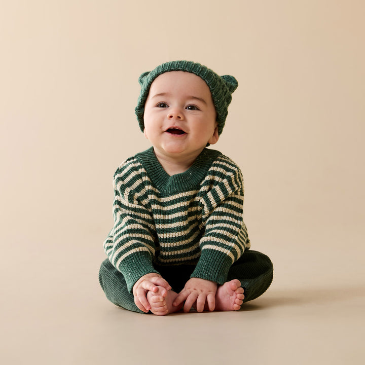 Clover Organic Knitted Stripe Jumper
