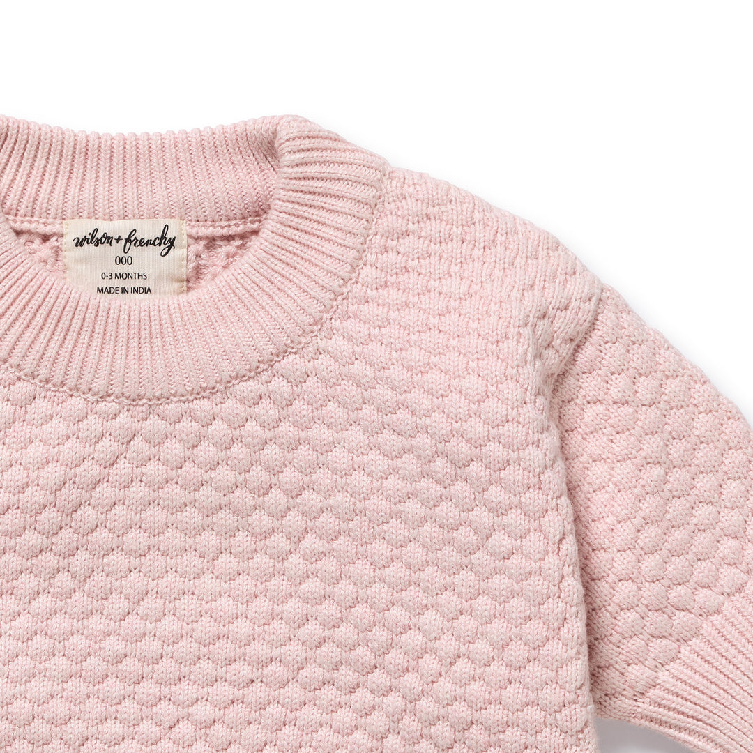 Marshmellow Organic Knitted Bubble Jumper