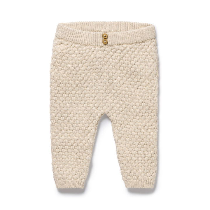 Cream Organic Knitted Bauble Legging