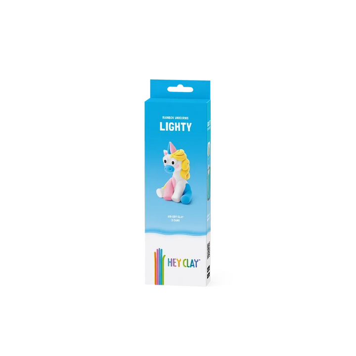 Hey Clay Single Pack - Rainbow Unicorn Lighty