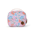 Floral-patterned lunch bag on a white background
