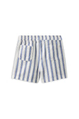 Striped shorts with a pocket on a white background