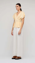Estelle Pleated Blouse - Butter