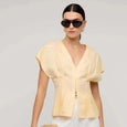 Estelle Pleated Blouse - Butter