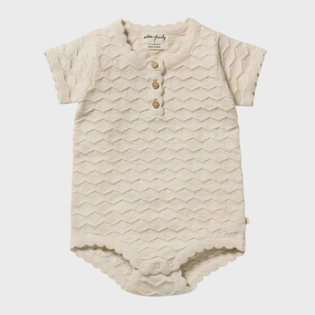Milk Cloud Knitted Chevron Bodysuit | Wilson & Frenchy