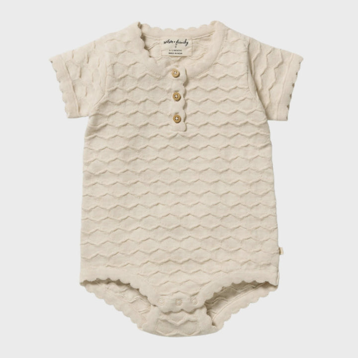 Milk Cloud Knitted Chevron Bodysuit | Wilson & Frenchy
