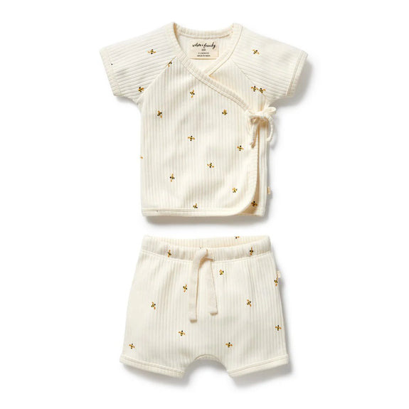 Wilson & Frenchy Baby outfit set with top and shorts on a white background