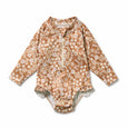 Wilson & French Floral-patterned baby romper on a white background