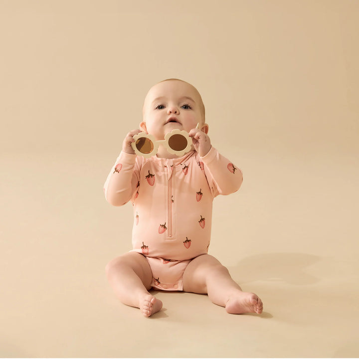 Strawberry Kisses Long Sleeved Swimsuit