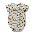 Wilson & frenchy Baby onesie with animal pattern on a white background