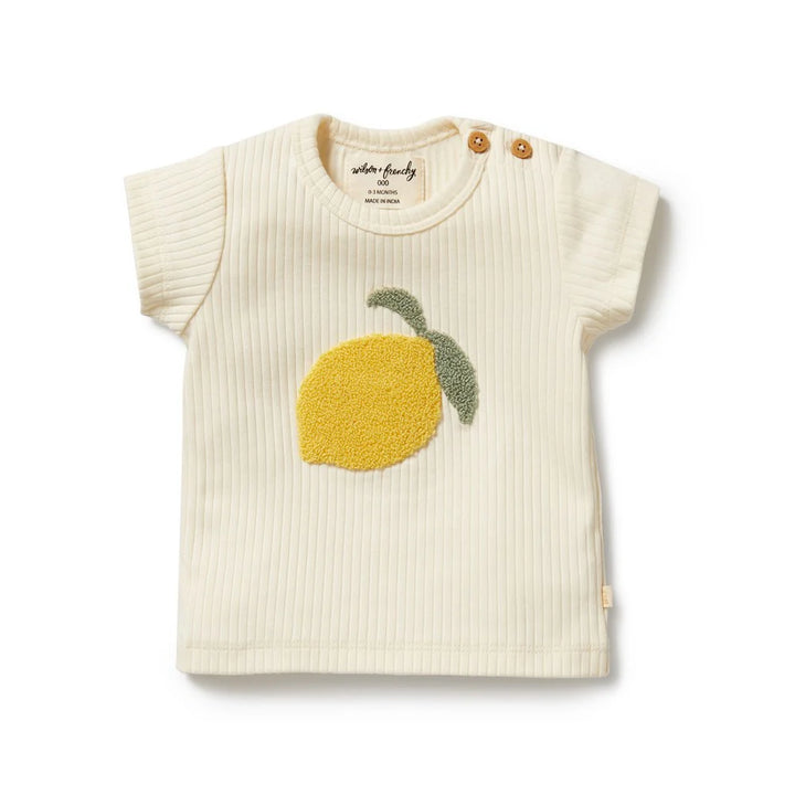 Wilson & Frenchy  t-shirt with lemon design on a white background