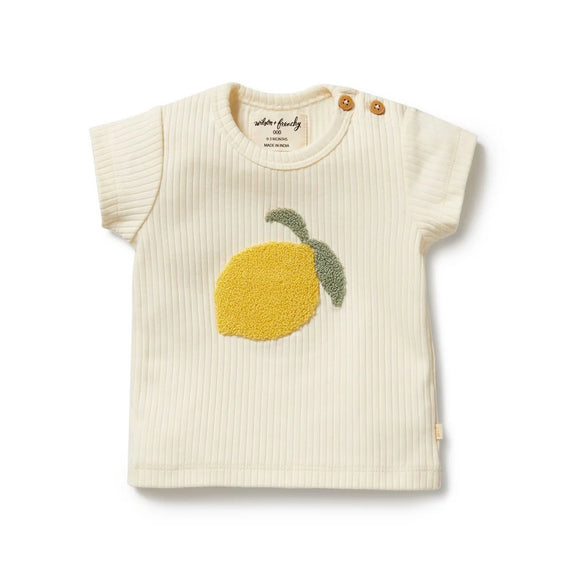 Wilson & Frenchy  t-shirt with lemon design on a white background