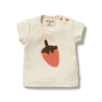 Baby Wilson & Frenchy t-shirt with strawberry design on a white background