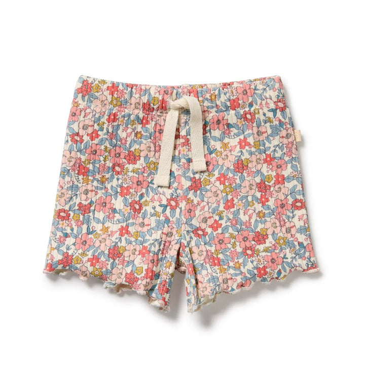 Wilson & frenchy Floral patterned shorts with a drawstring on a white background