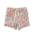 Wilson & frenchy Floral patterned shorts with a drawstring on a white background