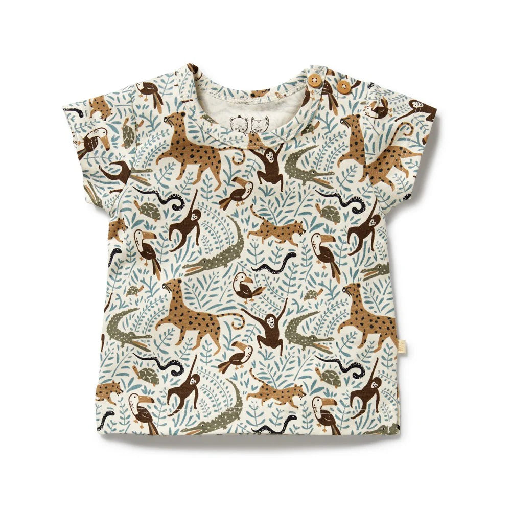 Wilson & frenchy Children's t-shirt with animal pattern on a white background