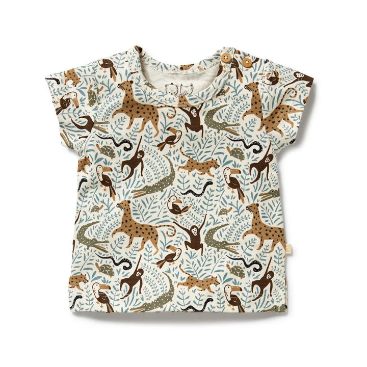 Wilson & frenchy Children's t-shirt with animal pattern on a white background