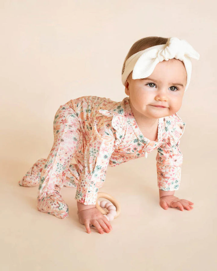 Fern Floral Organic LS Zipsuit