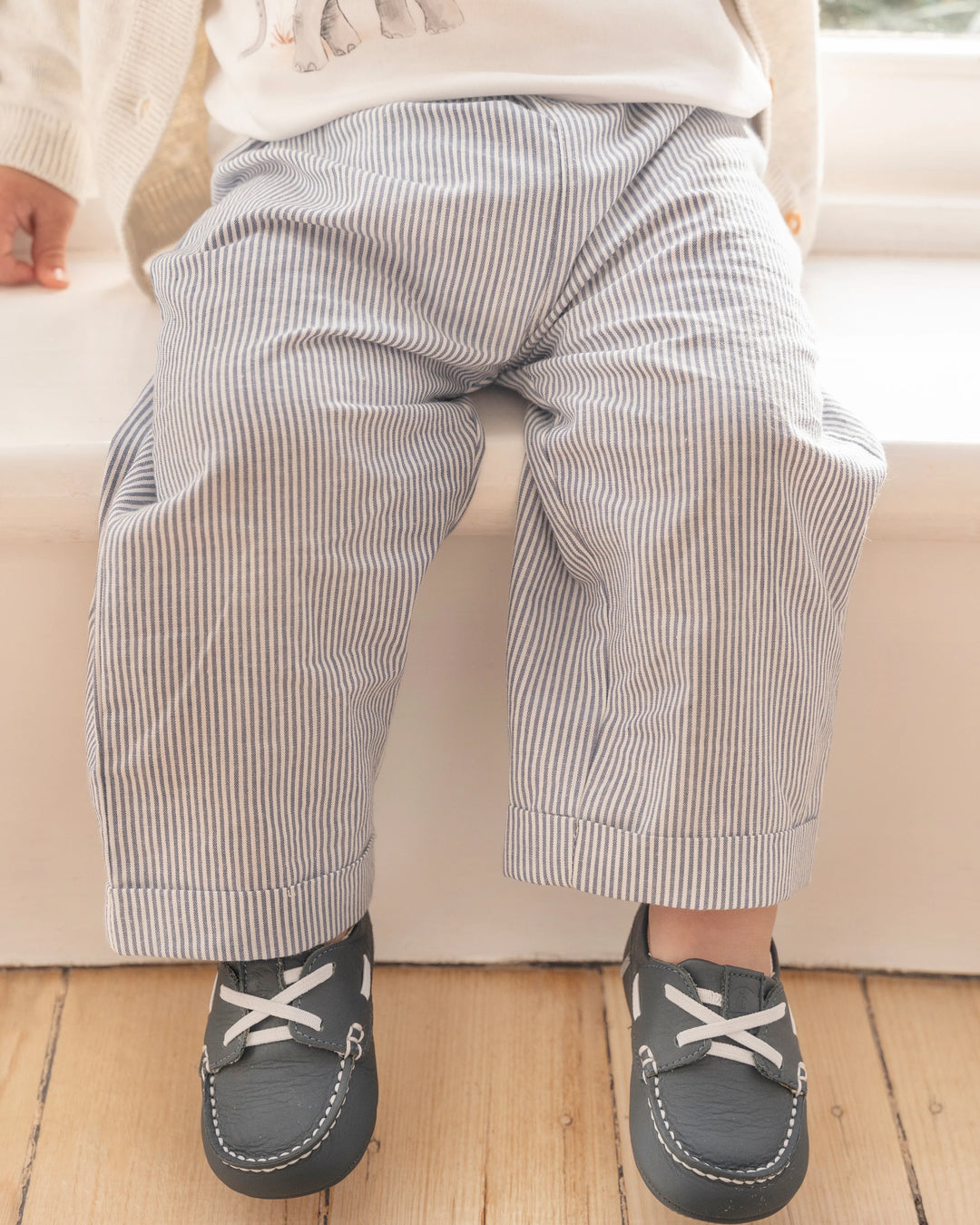 Bebe Brady Stripe Pants - Indigo Stripe