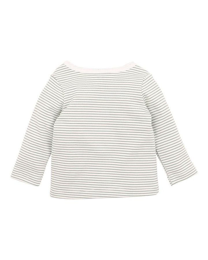 This cute 100% organic striped cotton tee is the perfect addition to your little ones winter wardrobe. Featuring a cute hedgehog graphic with embroidery and a concealed press stud shoulder opening for ease of dressing it is a winter must have. Available from www.thecollectivenz.com