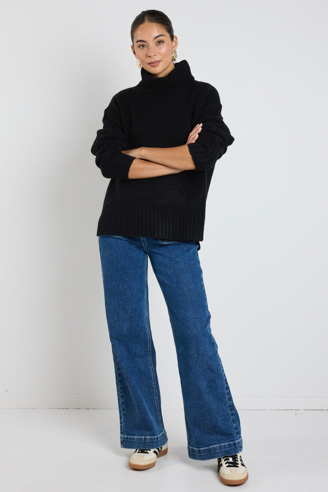 Your new favourite knit? The Zealous knit is a gorgeous top that features raglan sleeves, a roll neckline and ultra-soft chunky knit fabric that you'll love to wear again and again. Available from www.thecollectivenz.com