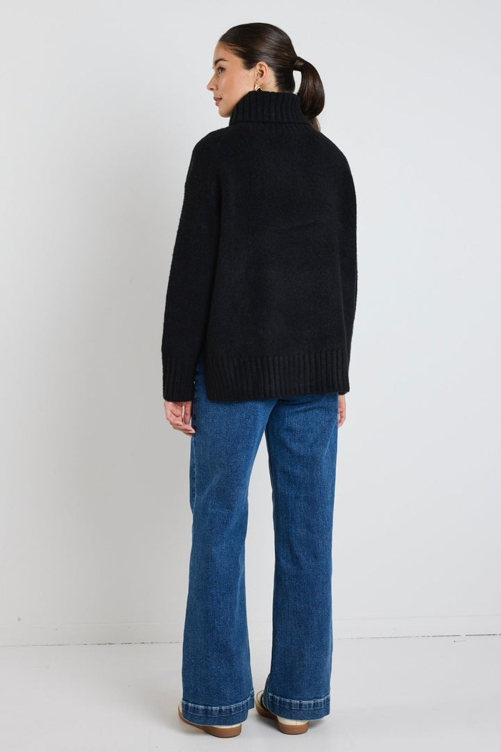 Your new favourite knit? The Zealous knit is a gorgeous top that features raglan sleeves, a roll neckline and ultra-soft chunky knit fabric that you'll love to wear again and again. Available from www.thecollectivenz.com