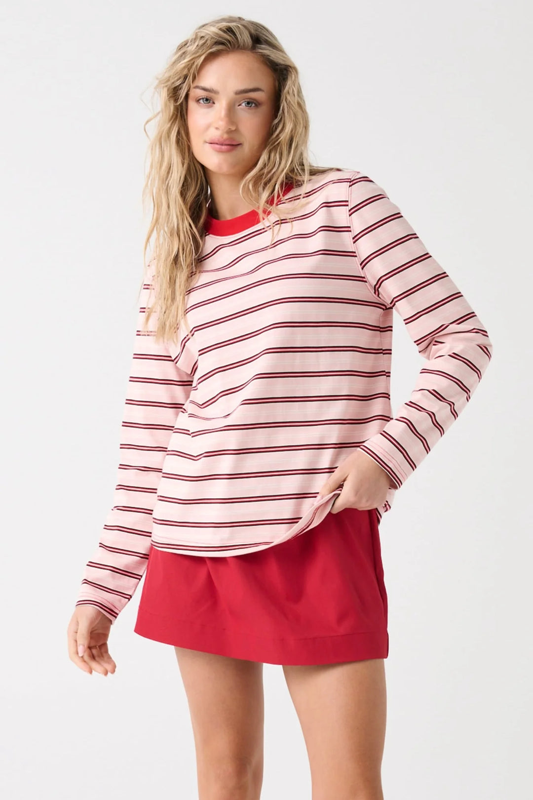 Felix LS Red Pink Stripe | Cartel & Willow